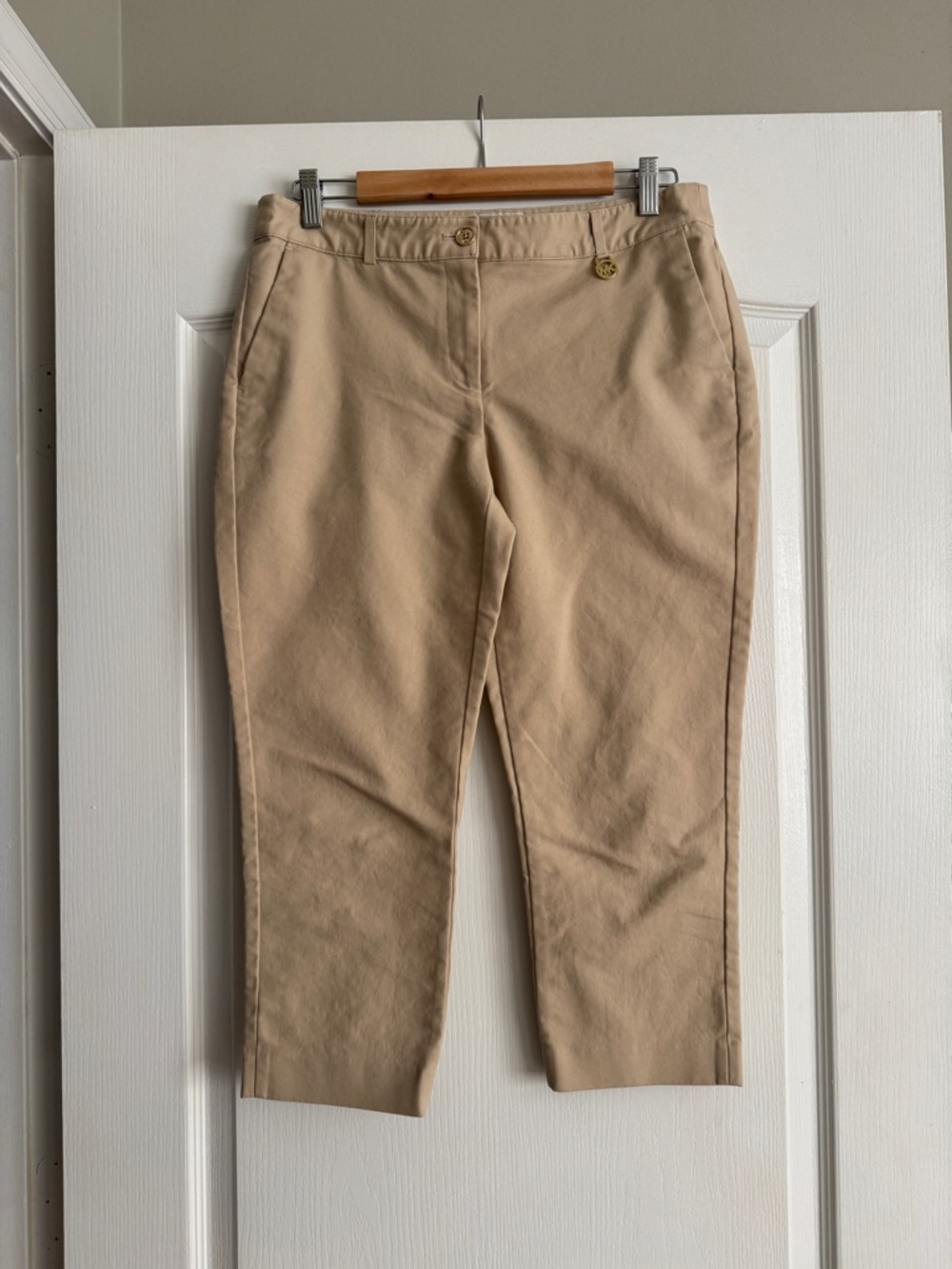 Michael Kors Classic Womens Tan Capri Pants